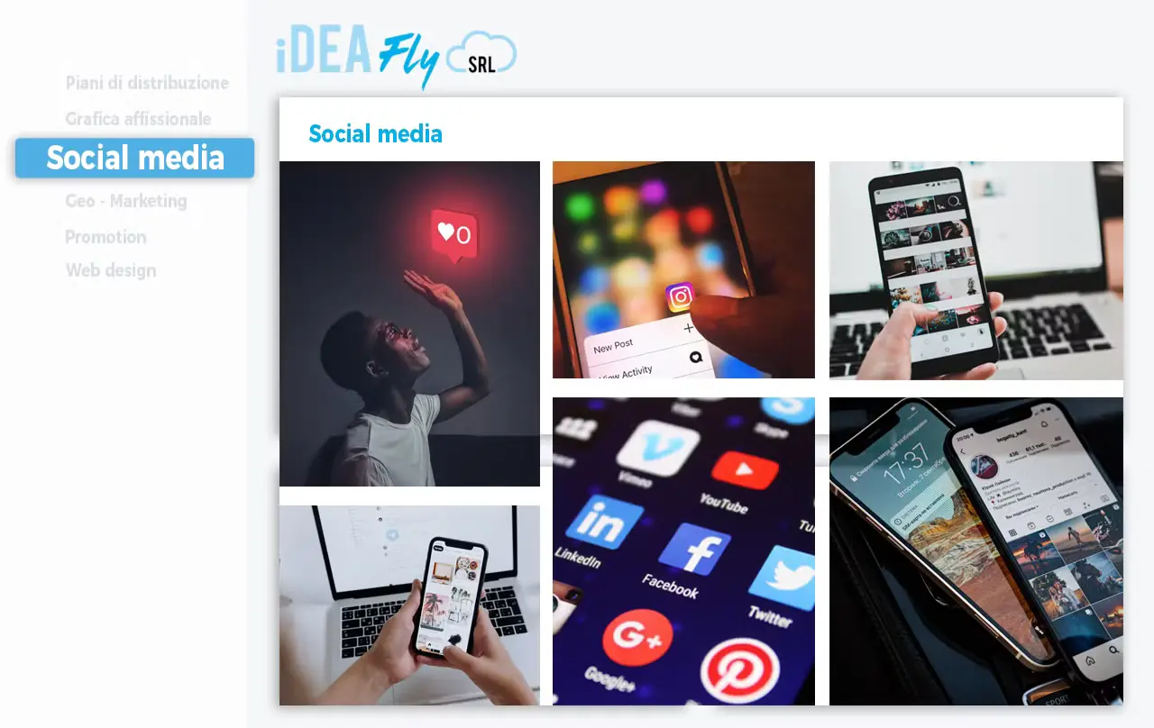 idea fly dashboard comunicazione social media facebook instagram